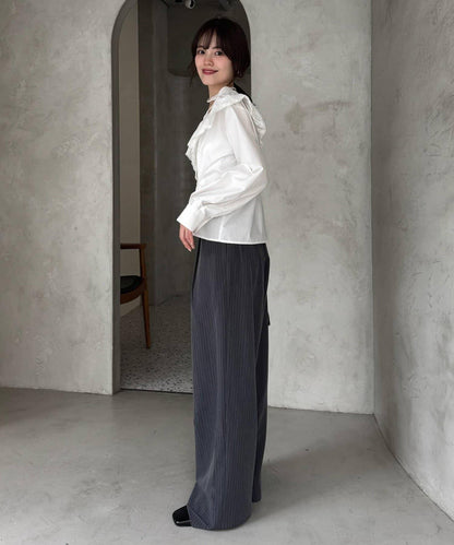 【@lily.s_y企畫】V型荷葉邊襯衫