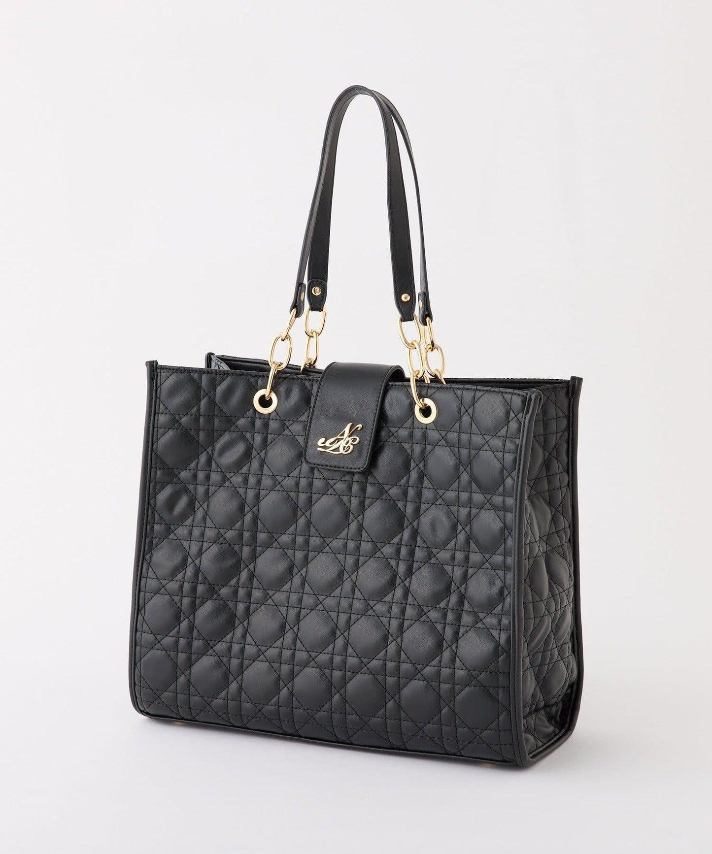 【復刻】帶徽章絎縫可摺疊托特包