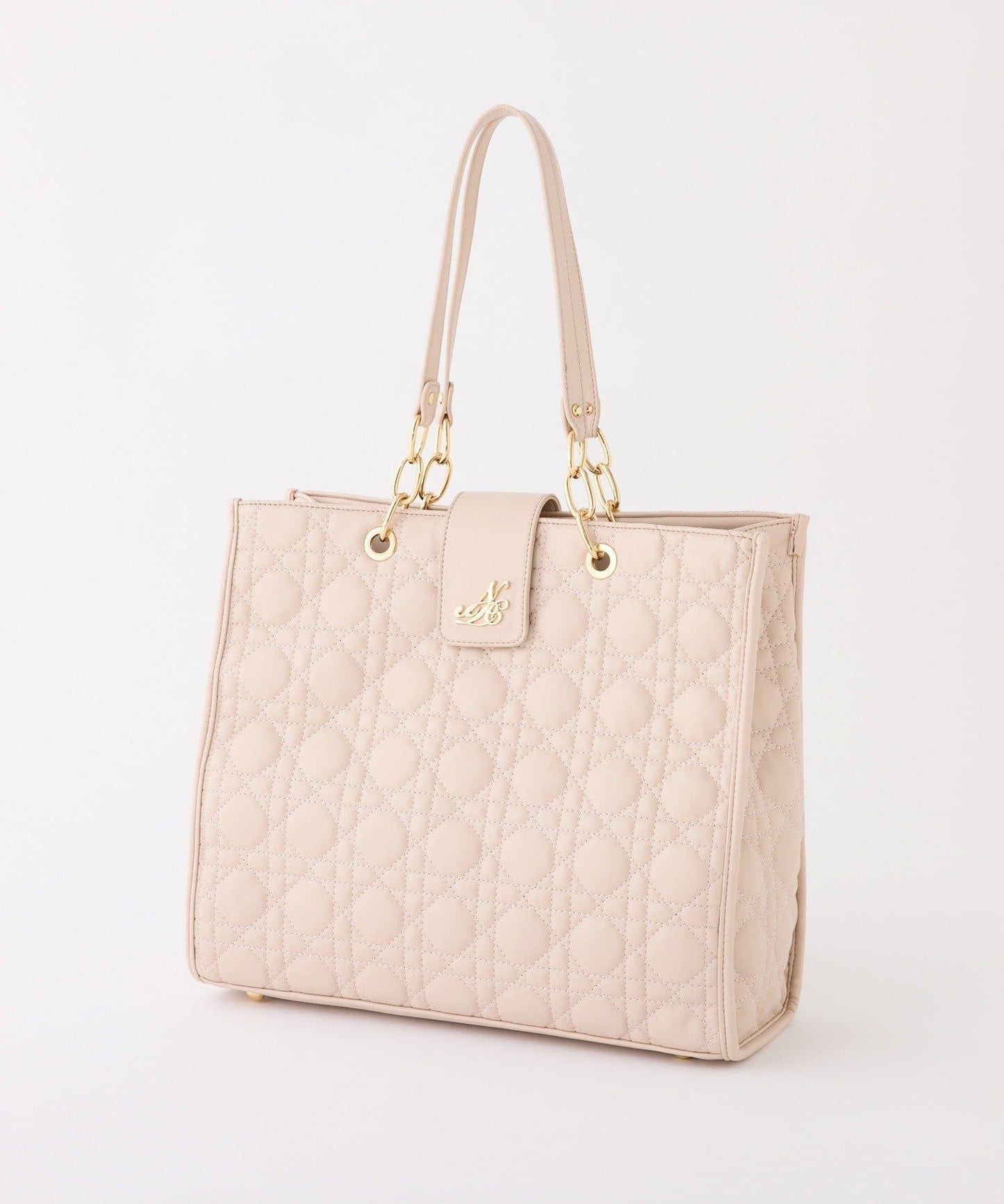 【復刻】帶徽章絎縫可摺疊托特包