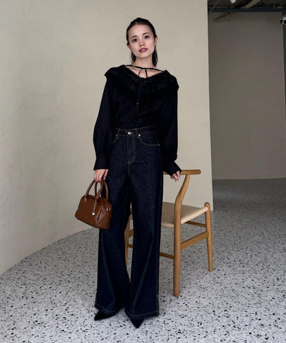 【@lily.s_y企畫】V型荷葉邊襯衫