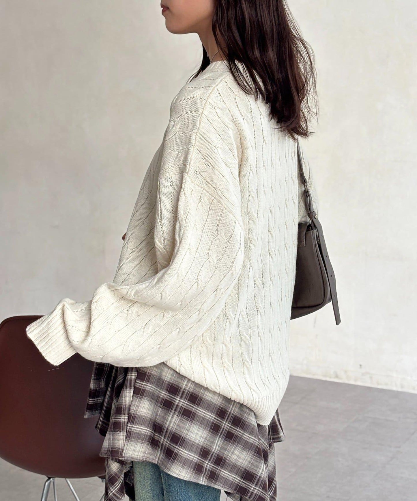 【U.S. POLO ASSN. 】1點刺繡麻花針織套頭衫