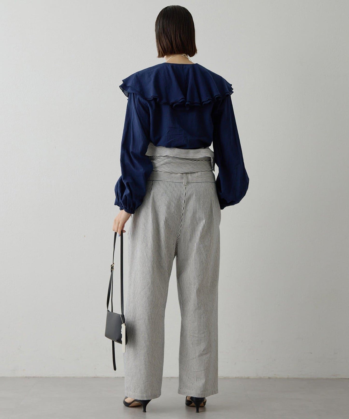 棉質荷葉邊襯衫