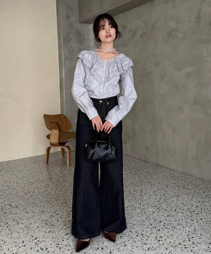 【@lily.s_y企畫】V型荷葉邊襯衫