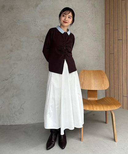 【@___s_m17企畫】條紋拼色假領針織衫