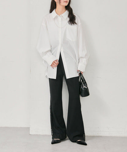紐扣層疊寬鬆襯衫