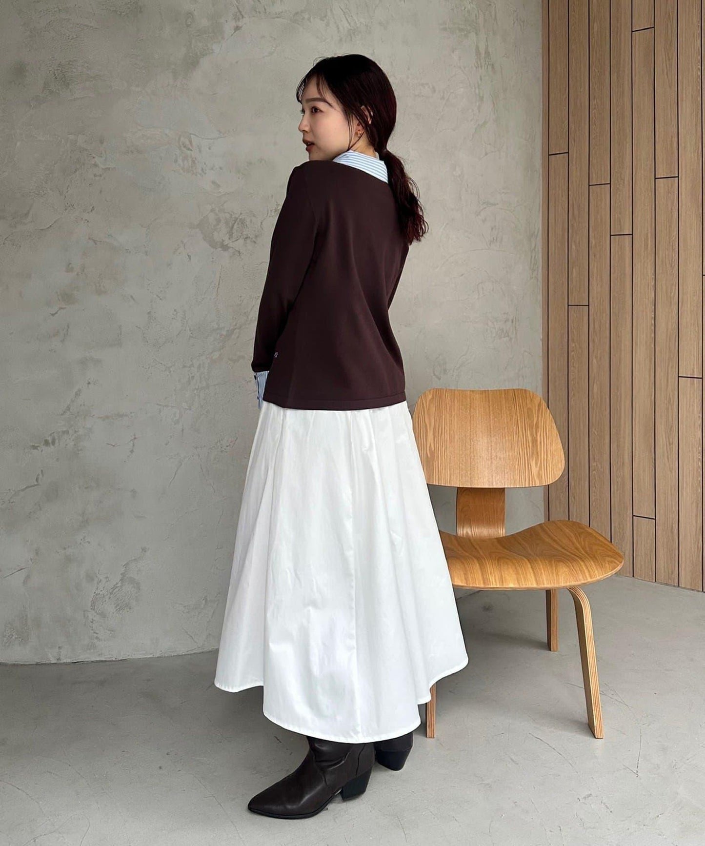 【@___s_m17企畫】條紋拼色假領針織衫