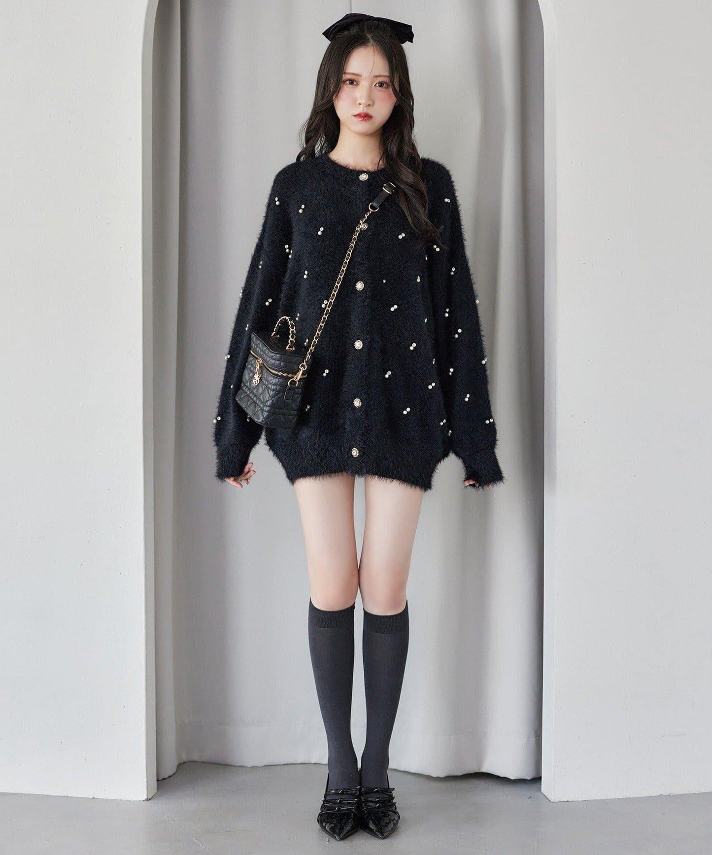 帶吊飾絎縫化妝包