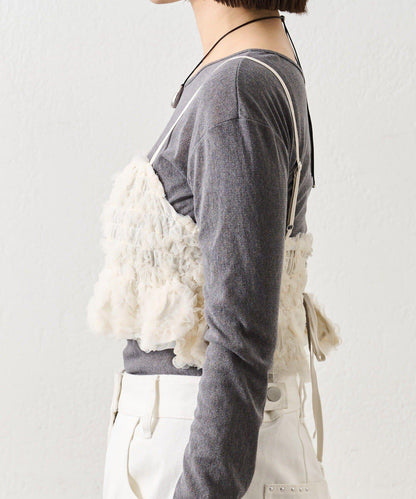 背部設計薄紗吊帶上衣