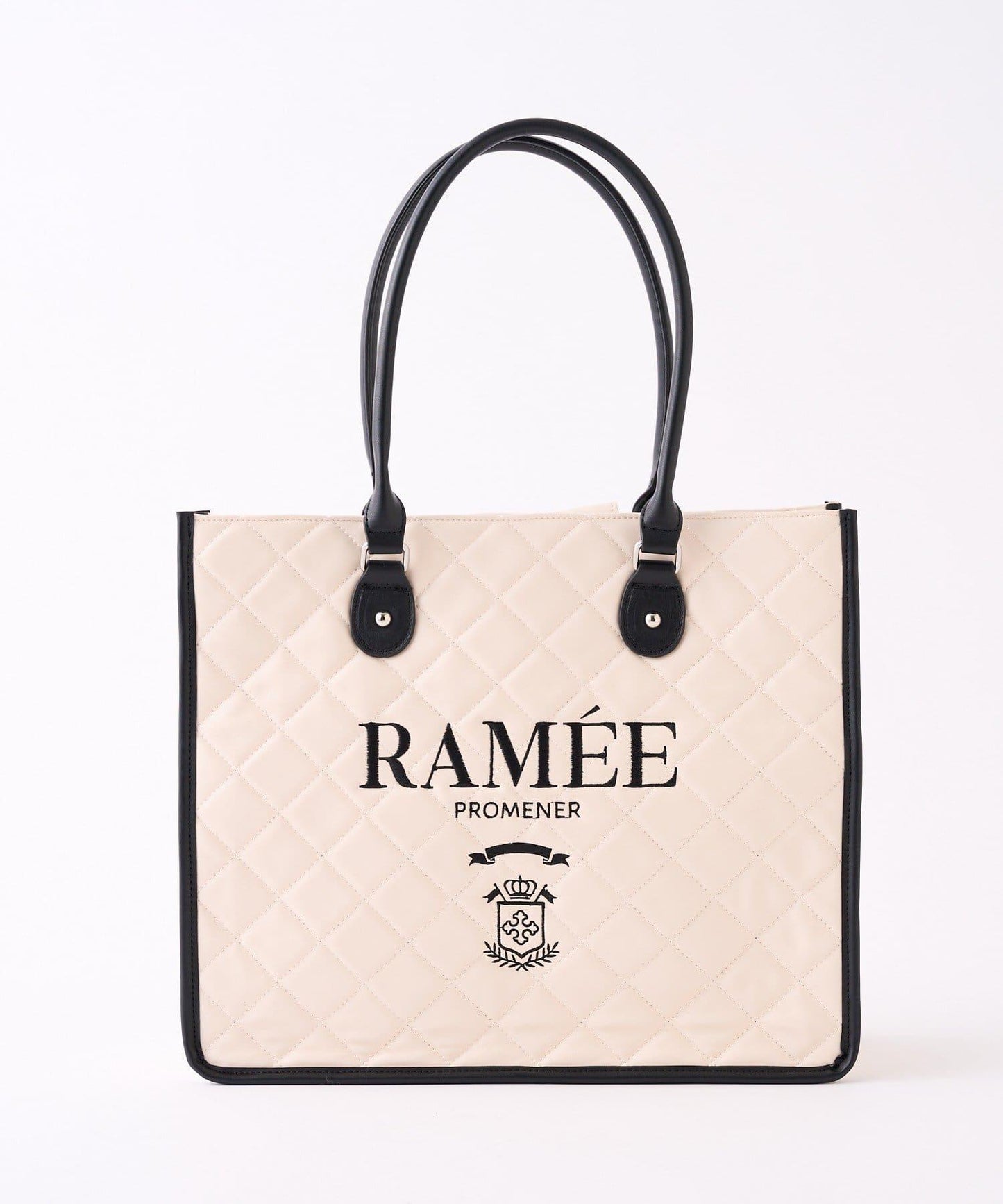 【復刻】帶有標誌刺繡的絎縫托特包