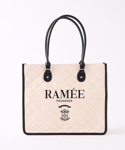 【復刻】帶有標誌刺繡的絎縫托特包