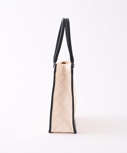 【復刻】帶有標誌刺繡的絎縫托特包