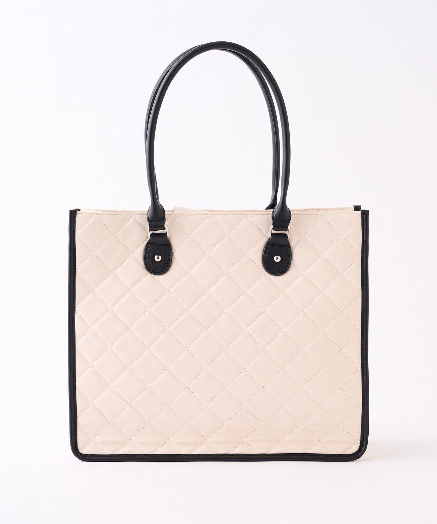 【復刻】帶有標誌刺繡的絎縫托特包