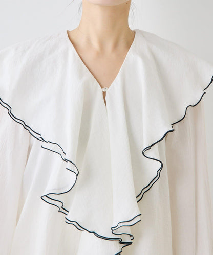 棉質荷葉邊襯衫