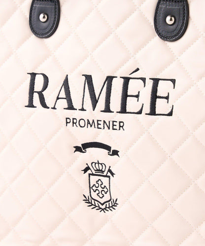 【復刻】帶有標誌刺繡的絎縫托特包