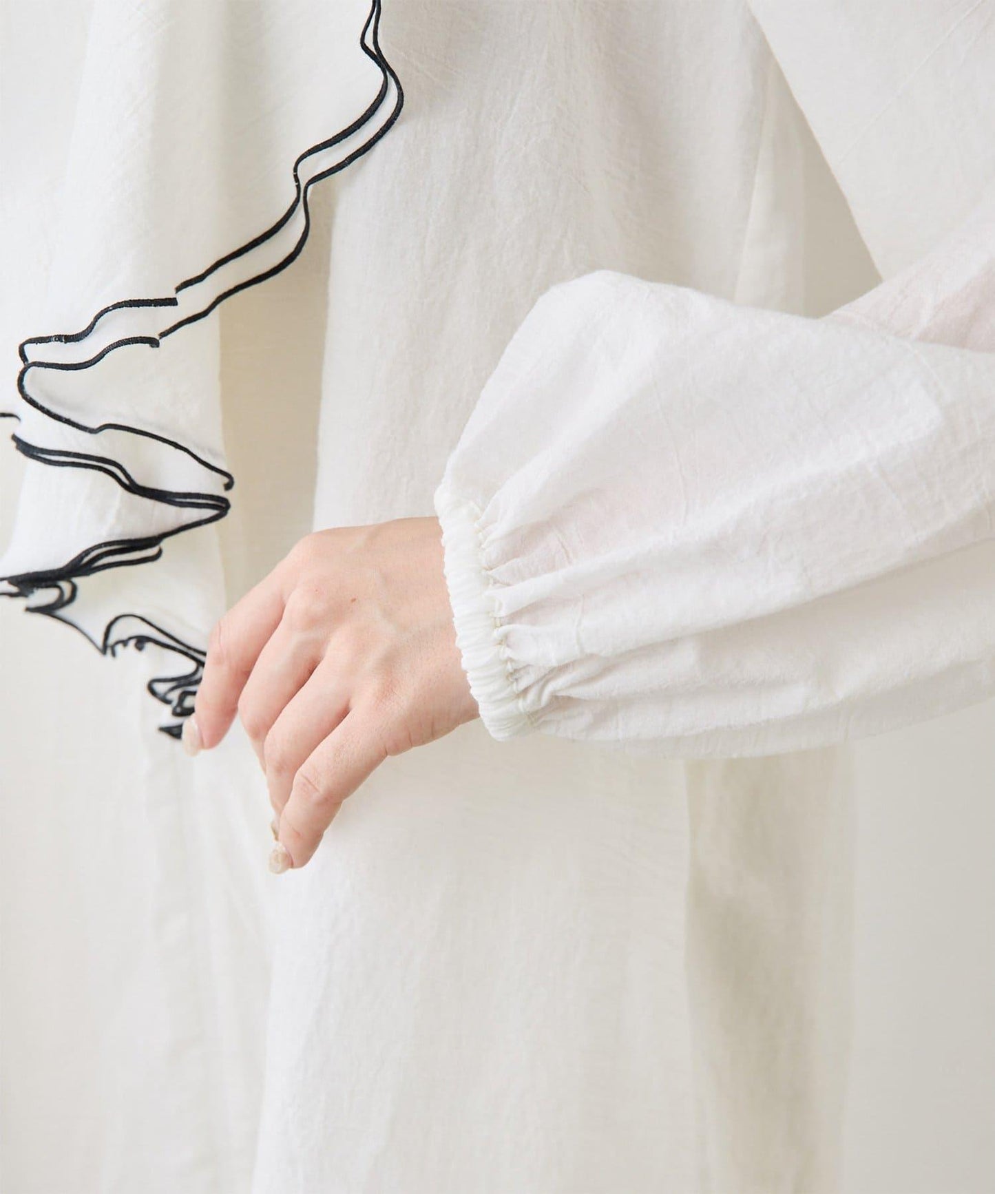 棉質荷葉邊襯衫