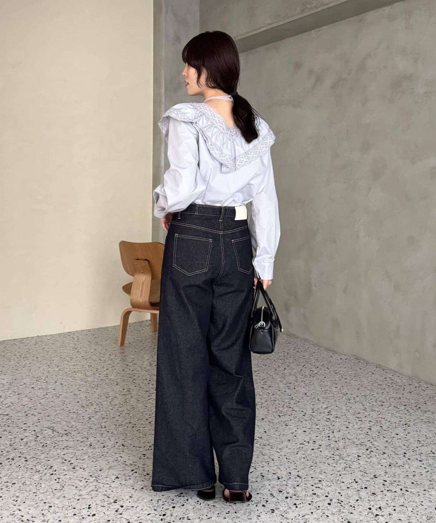 【@lily.s_y企畫】V型荷葉邊襯衫