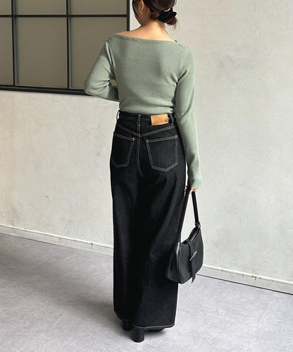 垂領羅紋針織套頭衫