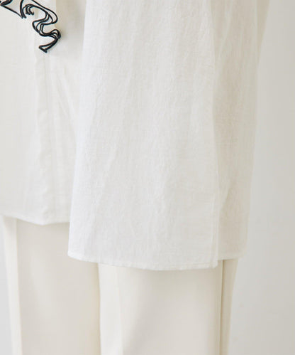棉質荷葉邊襯衫