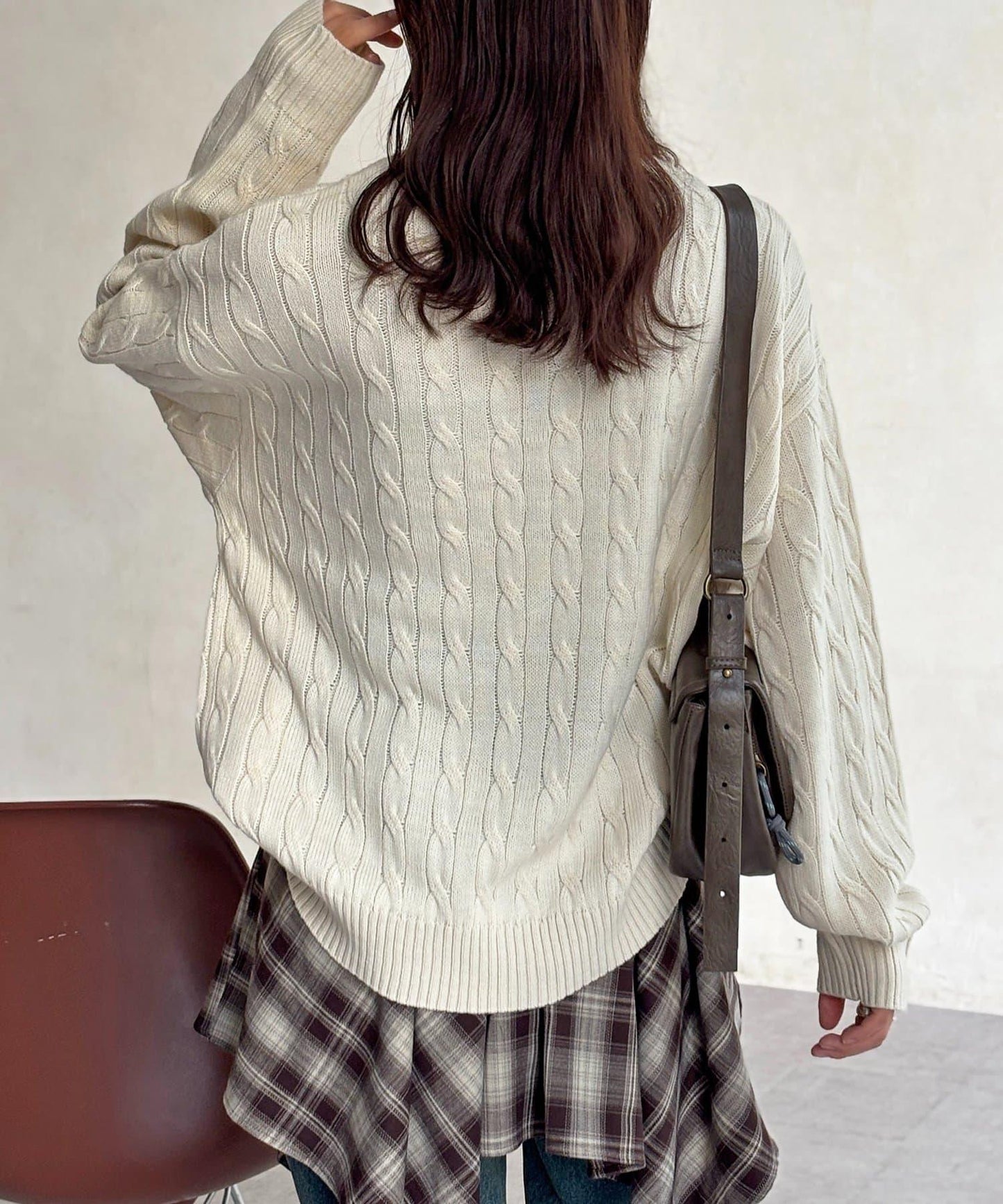 【U.S. POLO ASSN. 】1點刺繡麻花針織套頭衫