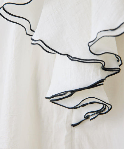 棉質荷葉邊襯衫