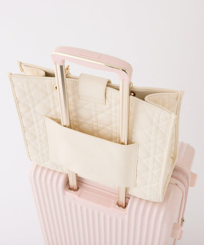 【復刻】帶徽章絎縫可摺疊托特包