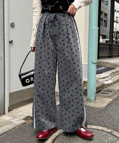 【neutral by ciaopanic】花卉圖案休閒褲