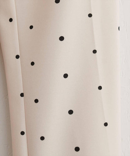 剪裁喬其紗彈力喇叭褲