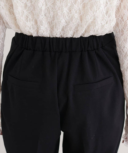 剪裁喬其紗彈力喇叭褲