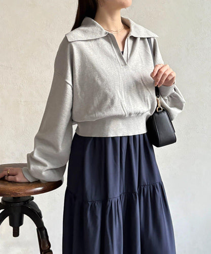 帶領針織套裝吊帶連衣裙