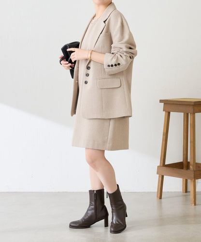 褶皺迷你連衣裙/套裝