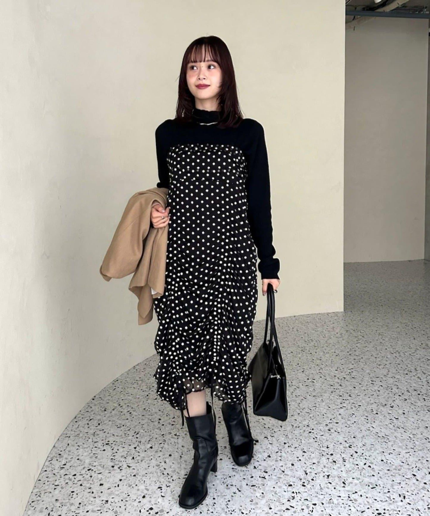 抽繩花卉吊帶連衣裙