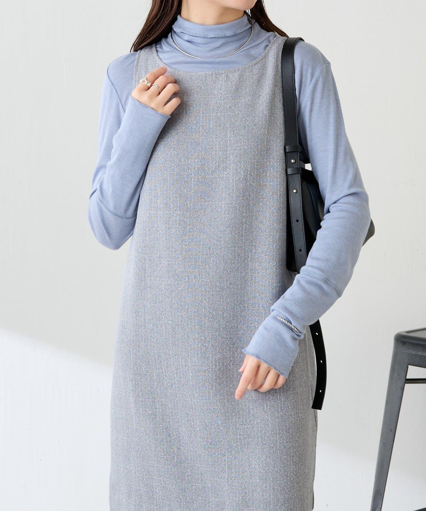 褶皺迷你連衣裙/套裝