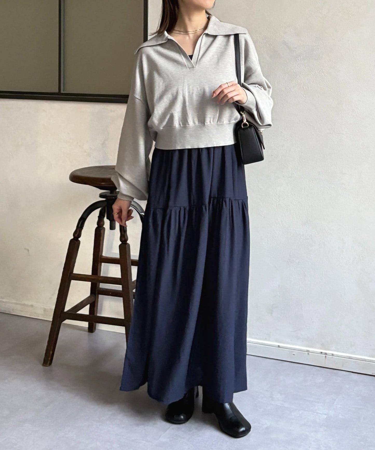 帶領針織套裝吊帶連衣裙