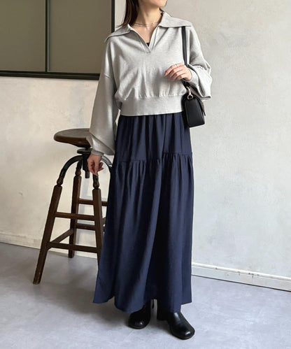 帶領針織套裝吊帶連衣裙