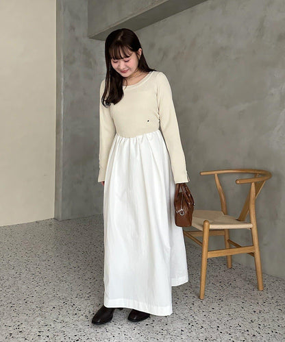 【@__misa__03企劃】帶飾牌拼接連衣裙