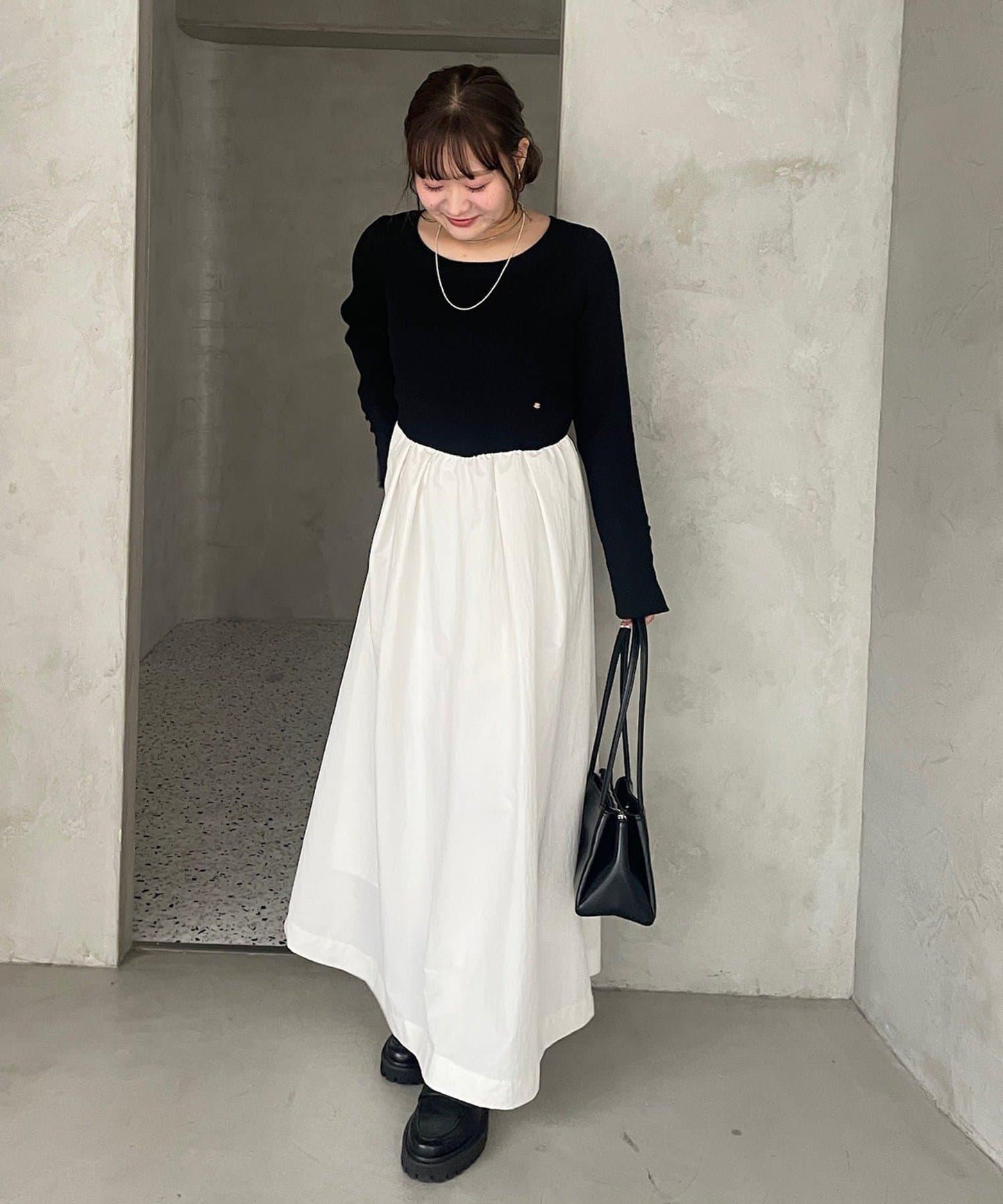 【@__misa__03企劃】帶飾牌拼接連衣裙