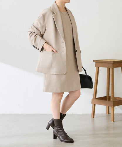 褶皺迷你連衣裙/套裝