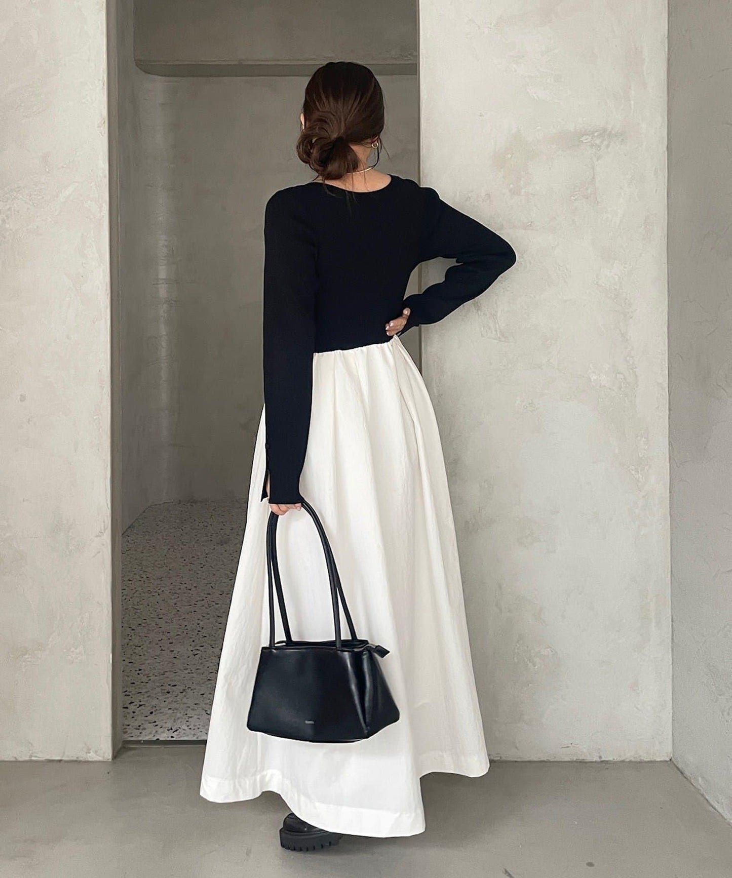 【@__misa__03企劃】帶飾牌拼接連衣裙