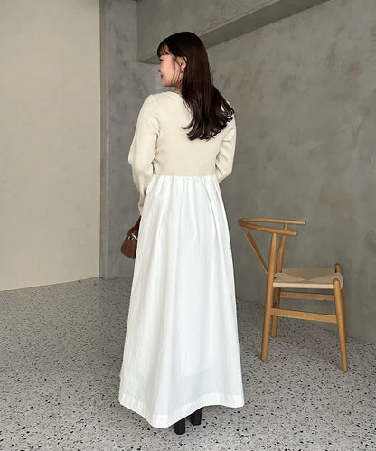 【@__misa__03企劃】帶飾牌拼接連衣裙