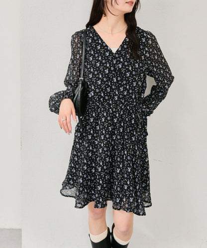 裹身花卉迷你連衣裙