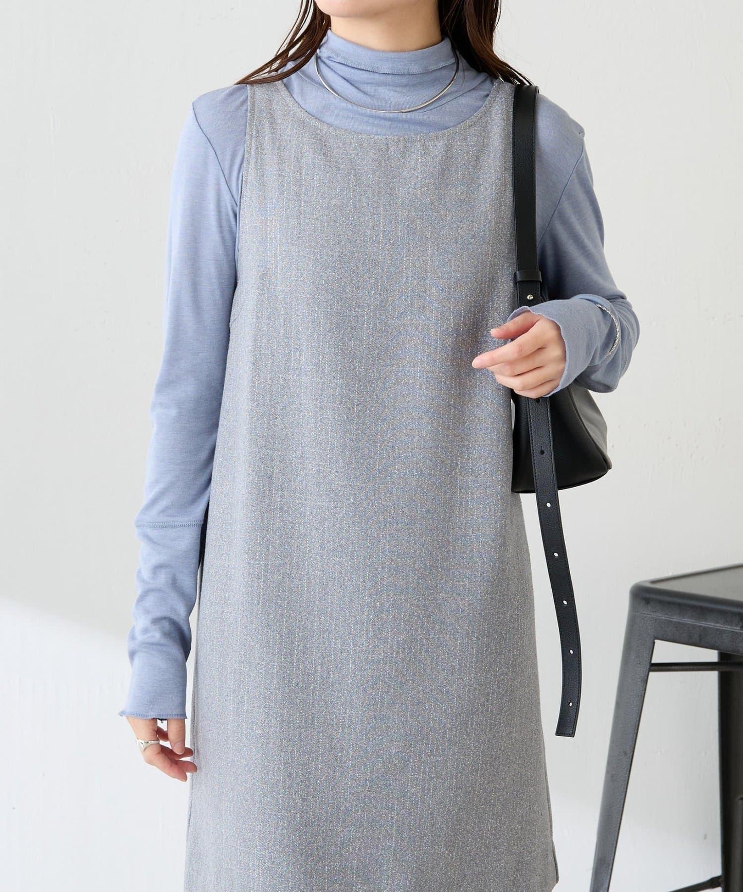 褶皺迷你連衣裙/套裝