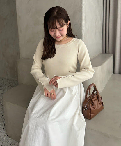 【@__misa__03企劃】帶飾牌拼接連衣裙