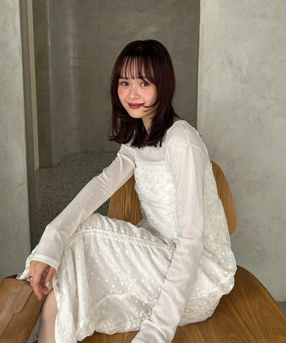 抽繩花卉吊帶連衣裙