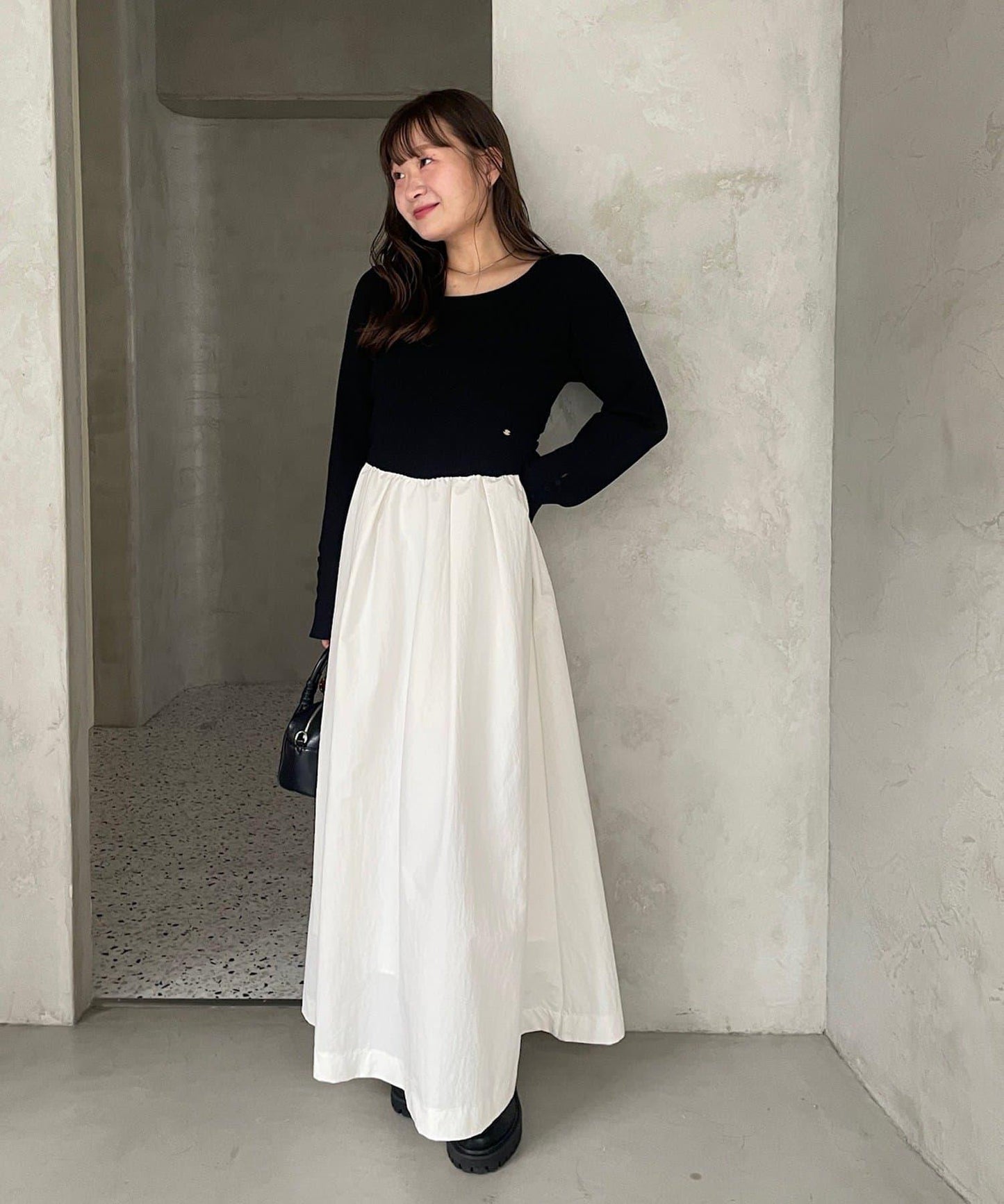 【@__misa__03企劃】帶飾牌拼接連衣裙