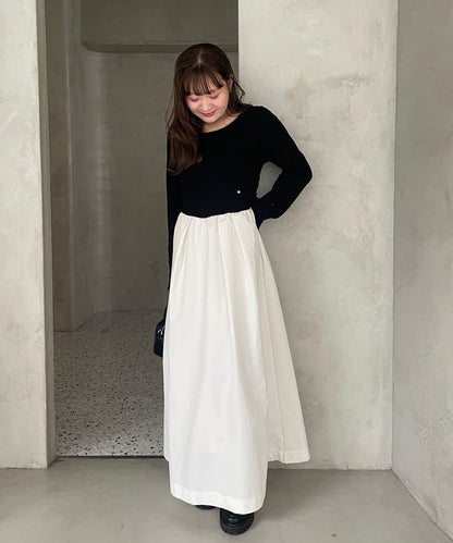 【@__misa__03企劃】帶飾牌拼接連衣裙