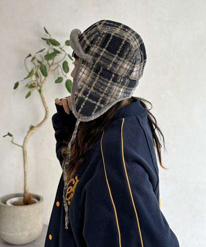 格紋飛行帽