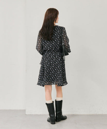 裹身花卉迷你連衣裙