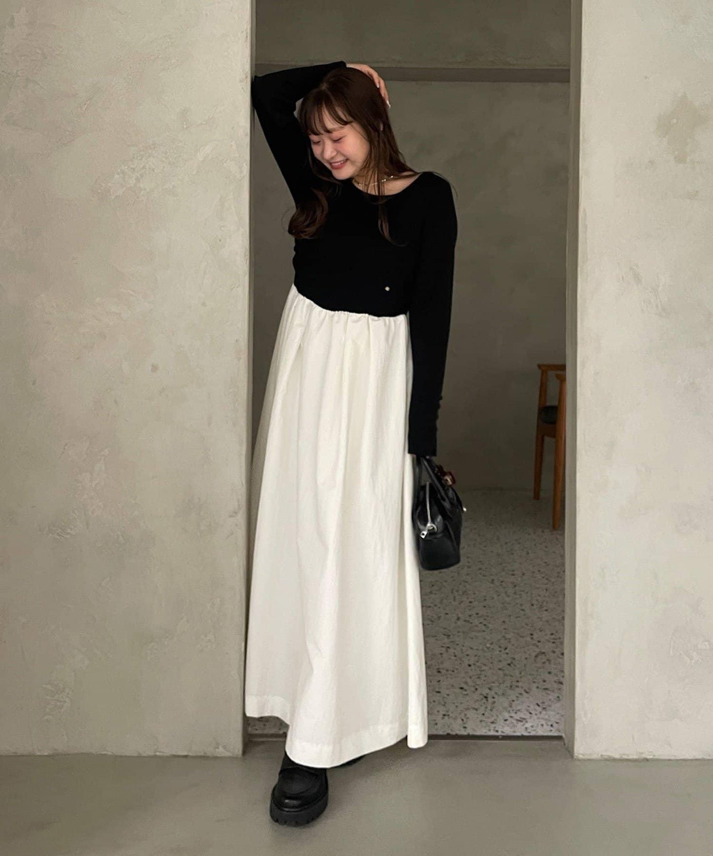 【@__misa__03企劃】帶飾牌拼接連衣裙