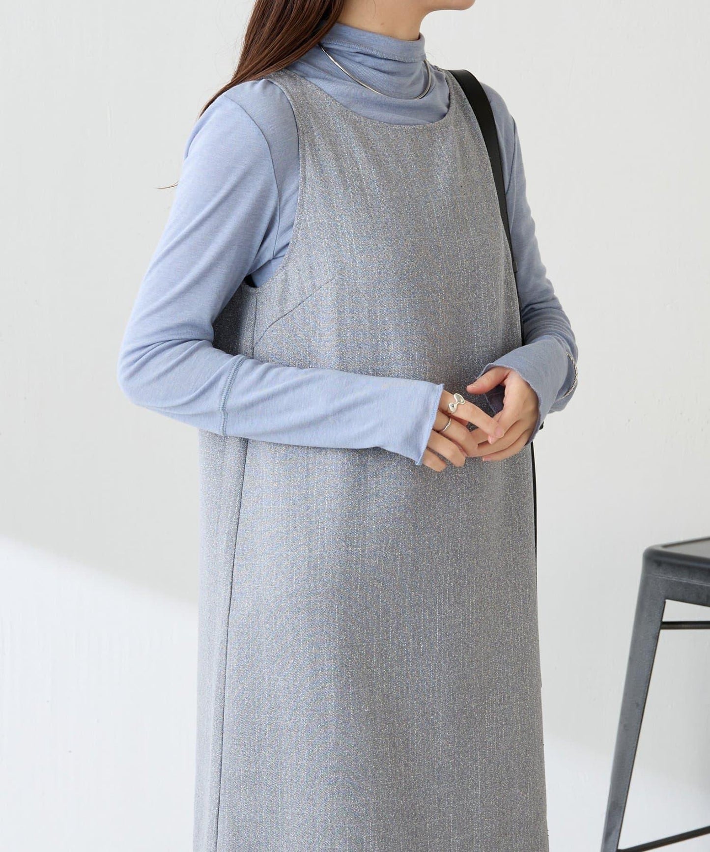 褶皺迷你連衣裙/套裝