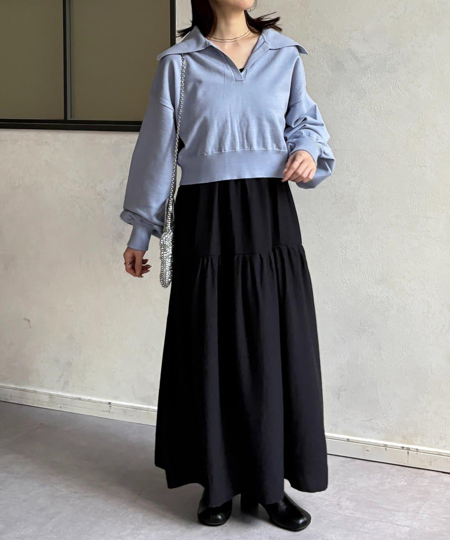 帶領針織套裝吊帶連衣裙